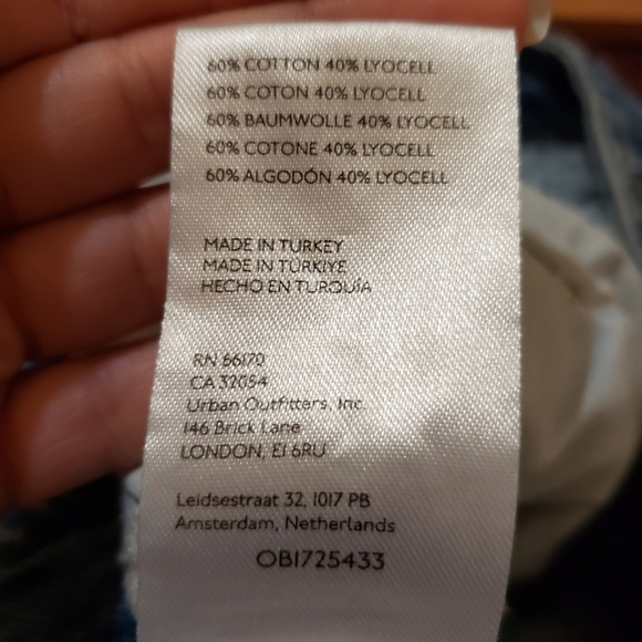 Pilcro straight denim button up skirt size 0 raw hem - Picture 12 of 12